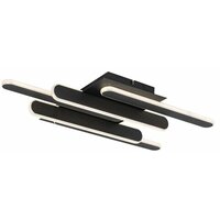 RABALUX Sindri, plafonska crna LED 36W, 1900lm, DIP switch 3000-4000K, 61x36cm, Designed by Rabalux