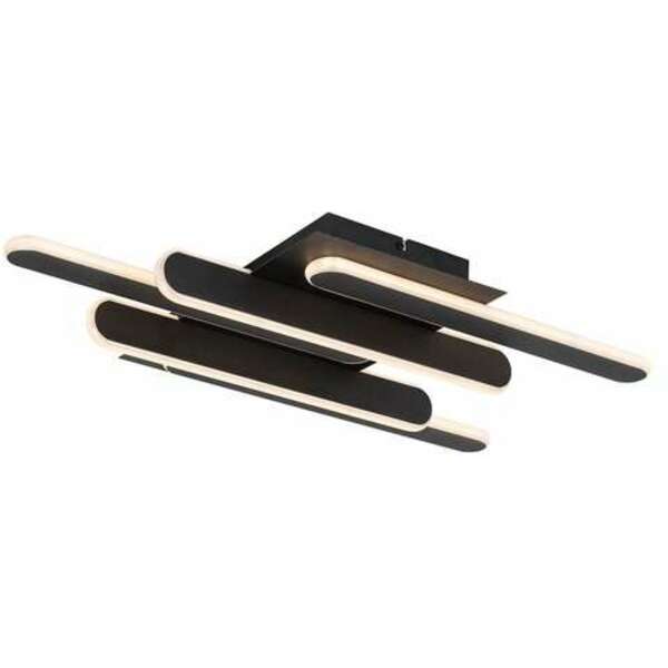 RABALUX Sindri, plafonska crna LED 36W, 1900lm, DIP switch 3000-4000K, 61x36cm, Designed by Rabalux