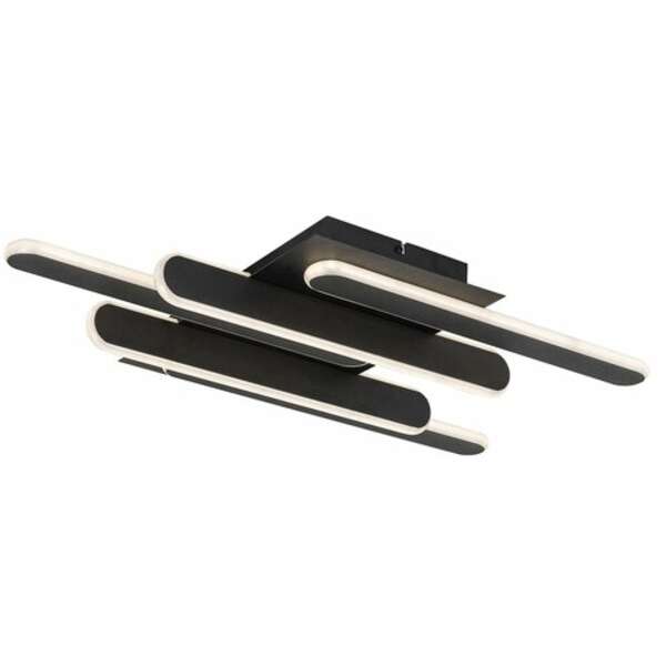 RABALUX Sindri, plafonska crna LED 36W, 1900lm, DIP switch 3000-4000K, 61x36cm, Designed by Rabalux