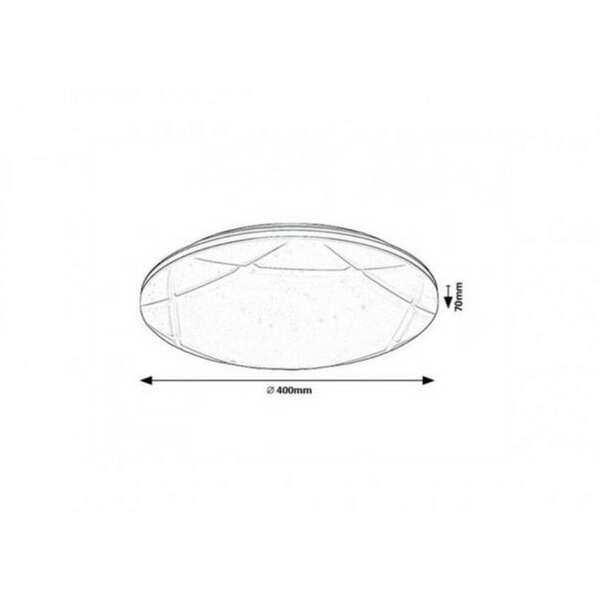 RABALUX Oswald2 plafonjera LED24W D40cm srebrna