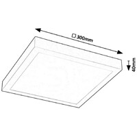 RABALUX Damek2 plafonjera LED18W 30x30cm