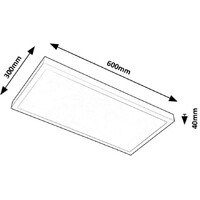RABALUX Damek2 plafonjera LED24W 60x30cm