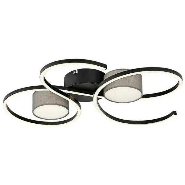 RABALUX Shiena, plafonska lampa crna 40W 1800lm-2800lm, 4000K IP20