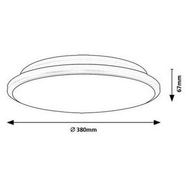RABALUX Engon, plafonjera, 24W, 1900lm, 4000K, D38cm IP22