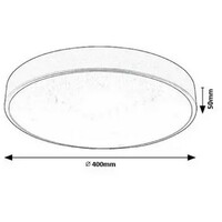 RABALUX Octav2 plafonjera LED24W D40cm srebrna