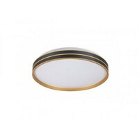 RABALUX Gandor,LED plafonjera 24W, 1850lm, CCT 3000-6500K, 39cm, daljinski, dimabilna, metal crna/zlatna