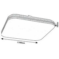 RABALUX Oscar2 plafonjera 18W cetvrtasta