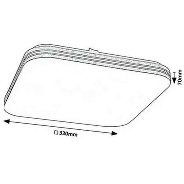 RABALUX Oscar2 plafonjera 18W cetvrtasta