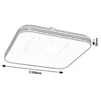 RABALUX Oscar2 plafonjera 18W cetvrtasta zvezdani efekat