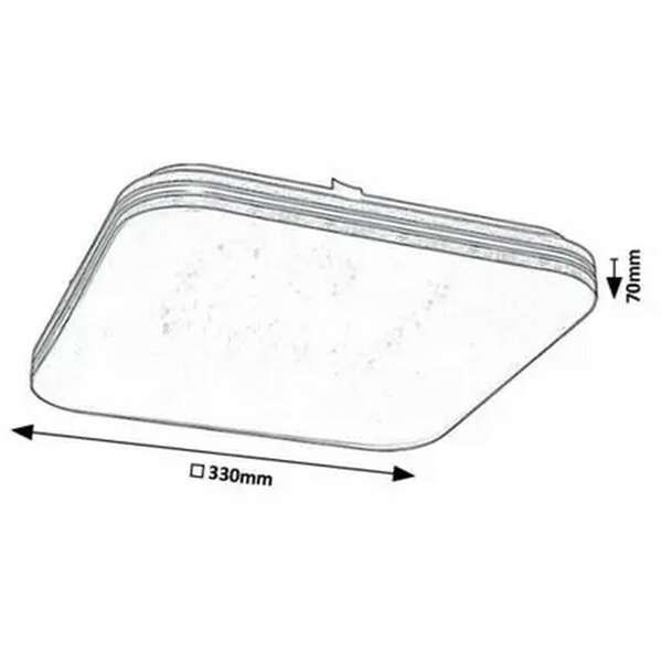 RABALUX Oscar2 plafonjera 18W cetvrtasta zvezdani efekat