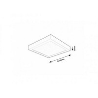 RABALUX Shaun2 plafonjera 24W 4000K bela cetvrtasta