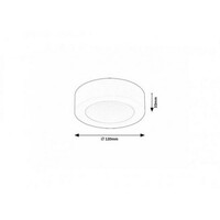 RABALUX Shaun2 plafonjera 7W 4000K crna okrugla