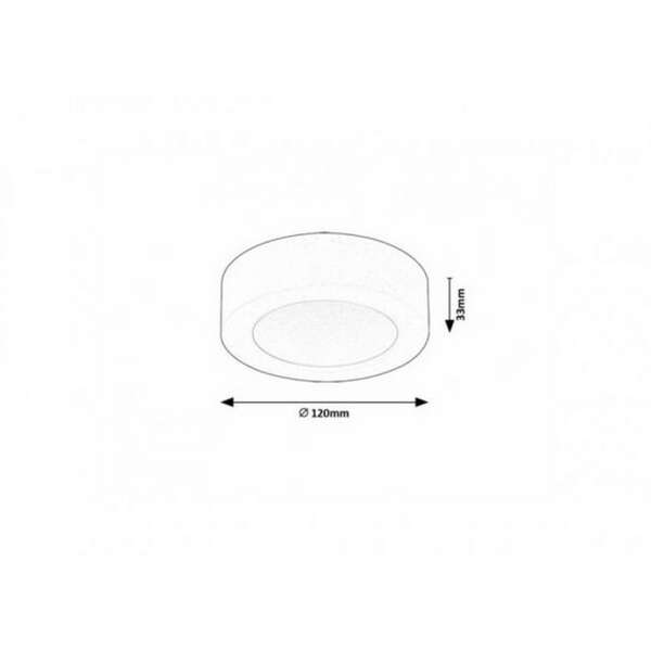 RABALUX Shaun2 plafonjera 7W 4000K crna okrugla