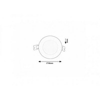 RABALUX Shaun2 plafonjera 3W 4000K bela okrugla