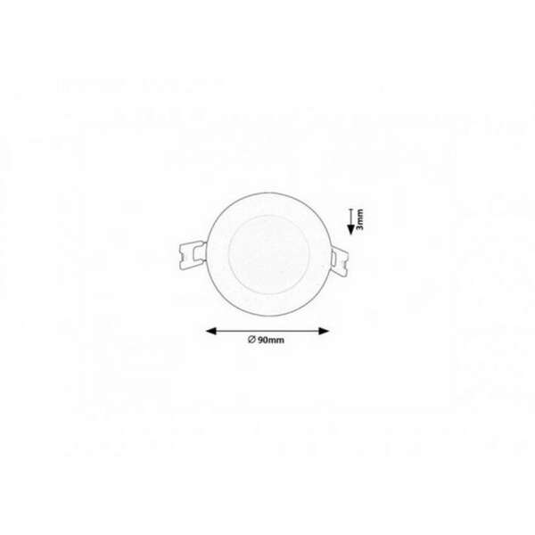 RABALUX Shaun2 plafonjera 3W 4000K bela okrugla