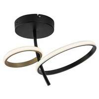 RABALUX Emilion, plafonska crna / zlatna LED 24W, 1450lm, 4000K, 39cm