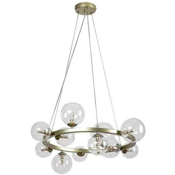 RABALUX Aslov, luster zlatni sa staklenim kuglama, 11xG9, precnik 50cm, visina 120cm