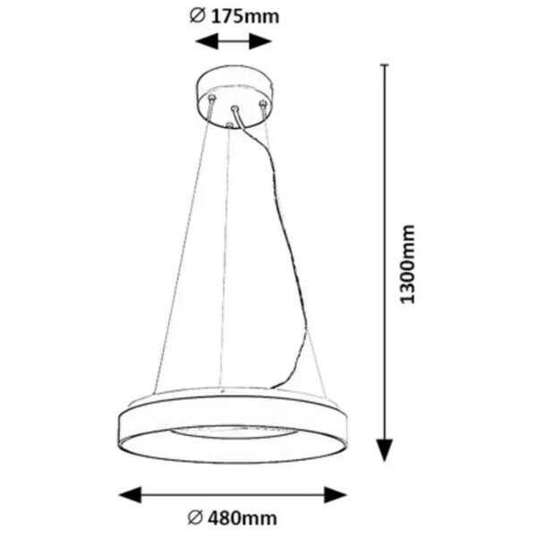 RABALUX Ceilo, LED visilica 38W 3000K-6500K, 3150-3800lm IP20