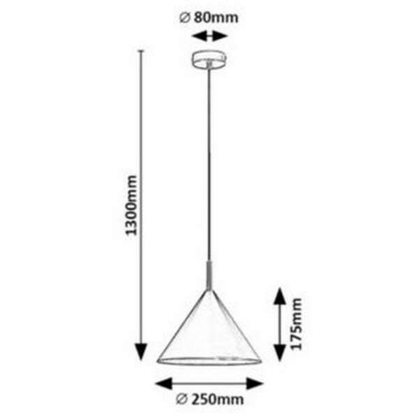 RABALUX Jarod crna metalna visilica, E27 1x40W IP20