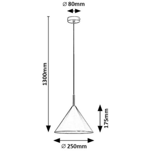 RABALUX Jarod crna metalna visilica, E27 1x40W IP21