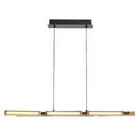 RABALUX Remiel, LED visilica metal crna / drvo, 30W, 1570lm, 3000K, d79cm, v120cm