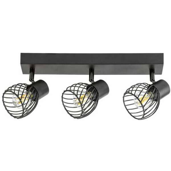 RABALUX Aberama, plafonska lampa, crna plasticna lampa, E14 3x10W, IP20