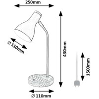 RABALUX Ferb, stona lampa, mat crna metalna E14 1x25W
