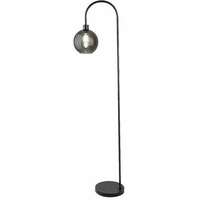 RABALUX Ricardo, podna lampa metal crna / dimljeno staklo, 1xE27, visina 160cm