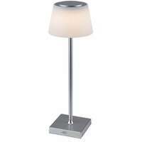 RABALUX Taena, stona lampa srebrna 4W 200lm-330lm, 3000-5000K, H38cm IP45