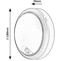 RABALUX Hitura spoljna zidna LED lampa senzor bela 15W 1350lm 4000K