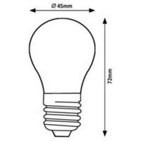 RABALUX Filament LED sijalica E27 G45, 4W, 470lm, 2700K