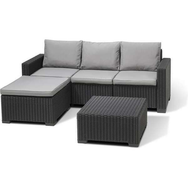 KETER Bastenska garnitura California 3 seater modular grafit  CU 256622