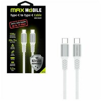 MAX MOBILE DATA KABL TYPE C-TYPE C UDC3029 KEVLAR WHITE 3.1Gen.100W 5A 1.2m