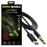 MAX MOBILE ADAPTER TYPE C - AUX -3.5mm, crni 1m