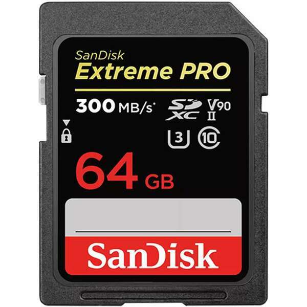 SANDISK SDXC 64GB Extreme PRO UHS-II, V60, 280/100MB/S, C10