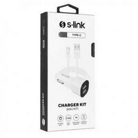 S-LINK SL-EC30T 2xUSB+KABL Type C, 2.4A, beli