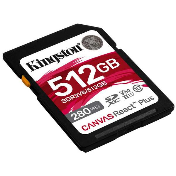 KINGSTON SDR2V6 512GB 512GB SDXC UHS-II 280R/150W U3 V60 