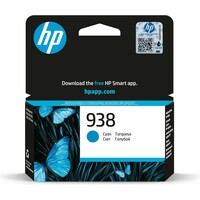 HP 938 Original Ink Cartridge Cyan (4S6X5PE)
