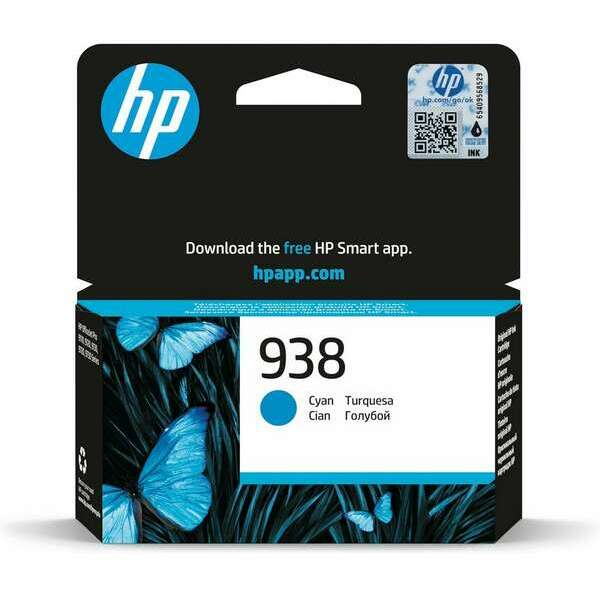 HP 938 Original Ink Cartridge Cyan (4S6X5PE)