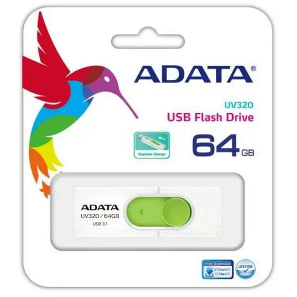 ADATA 64GB 3.1 AUV320-64G-RWHGN Green/White USB Flash  