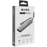 S-LINK SW-U518 5U1 TIP C-3*USB3.0,1*TIP C PD,HDMI 1.4 HUB