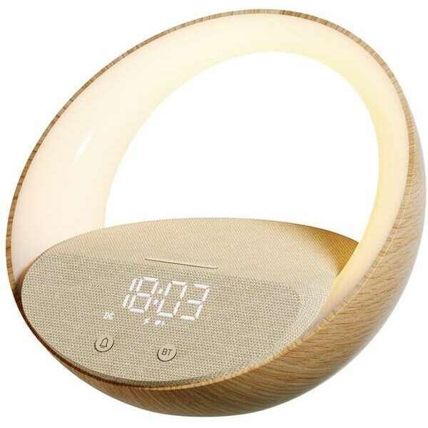 MOYE Aurora Glow Lamp with Clock Wireless speaker and Wi-Fi charger