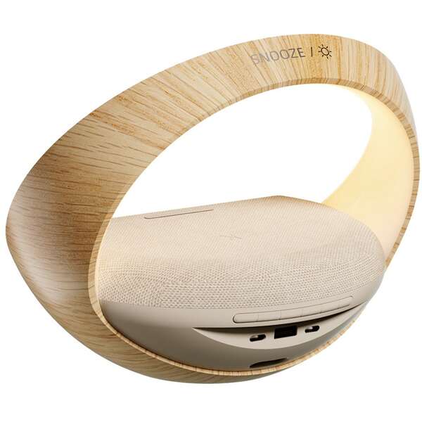 MOYE Aurora Glow Lamp with Clock Wireless speaker and Wi-Fi charger