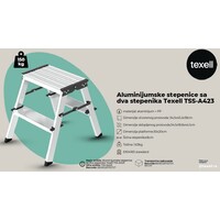 TEXELL Aluminijumske sa dva stepenika TSS-A423
