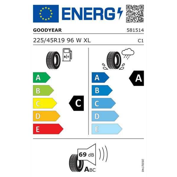 GOODYEAR 225/45R19 96W EAG F1 ASY 6 XL NI Fp