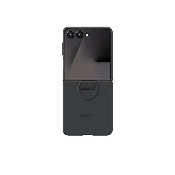 SAMSUNG Galaxy Z Flip7 Ring Case Silicone Black EF-PF766TBEGWW