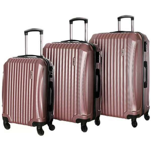 ENOVA SEVILLA ABS set kofera 3/1 sa 4 tockica rose gold 