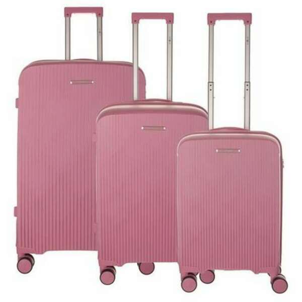 ENOVA TOKYO Set kofera 3/1 sa 4 tockica pink