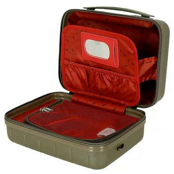 MOVOM WOOD ABS Beauty case tamno zelena