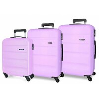 ROLL ROAD FLEX ABS set kofera 3 / 1 sa 4 tockica lilac